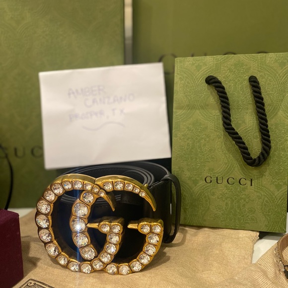 Gucci GG Crystal Belt-Size 90 - Picture 1 of 3